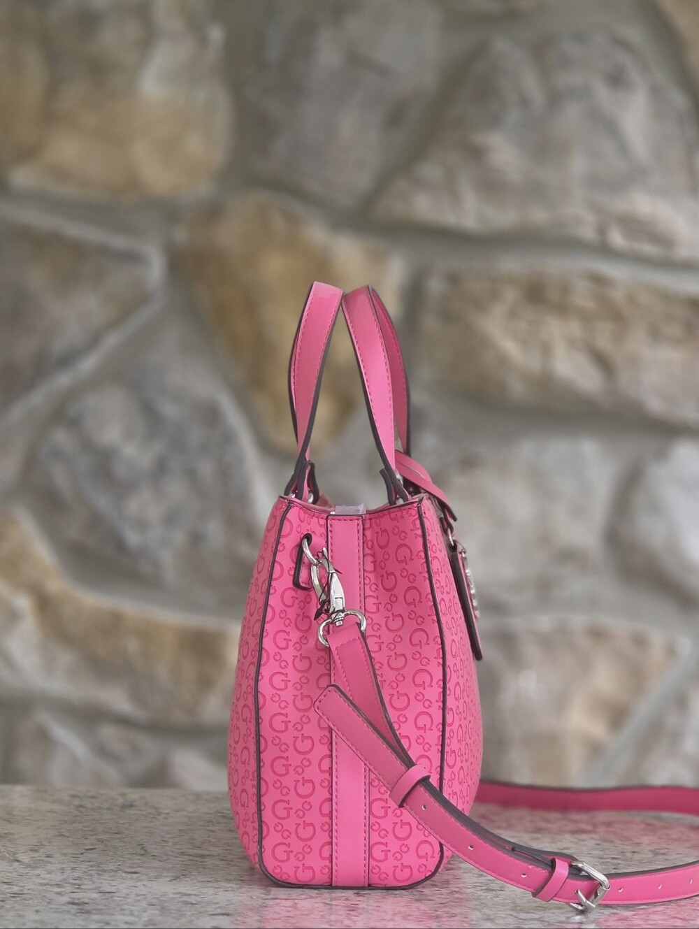 Guess Pink Crossbody Satchel - Picture 2 of 7